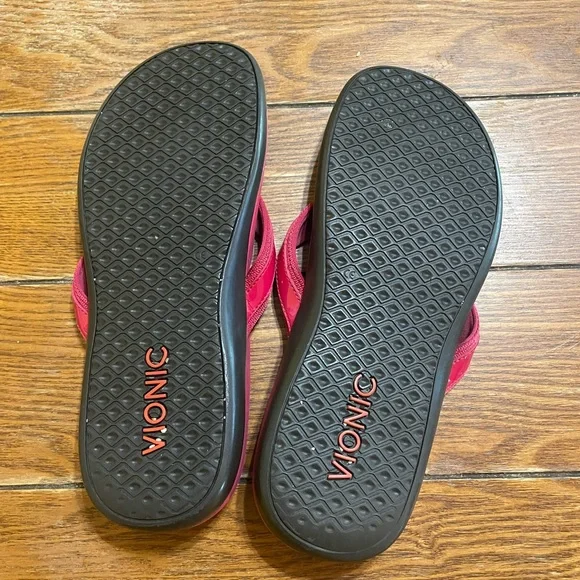Vionic Women’s Size 10  Tide Pink Orthopedic Comfort Sandal Flip Flop - Picture 8 of 8